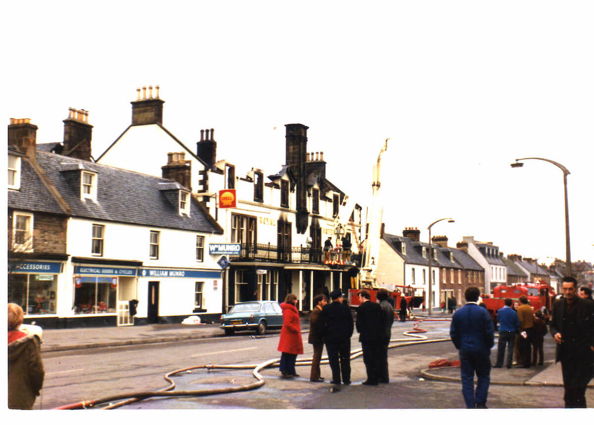 The Royal Hotel after the fire i4th February 1973