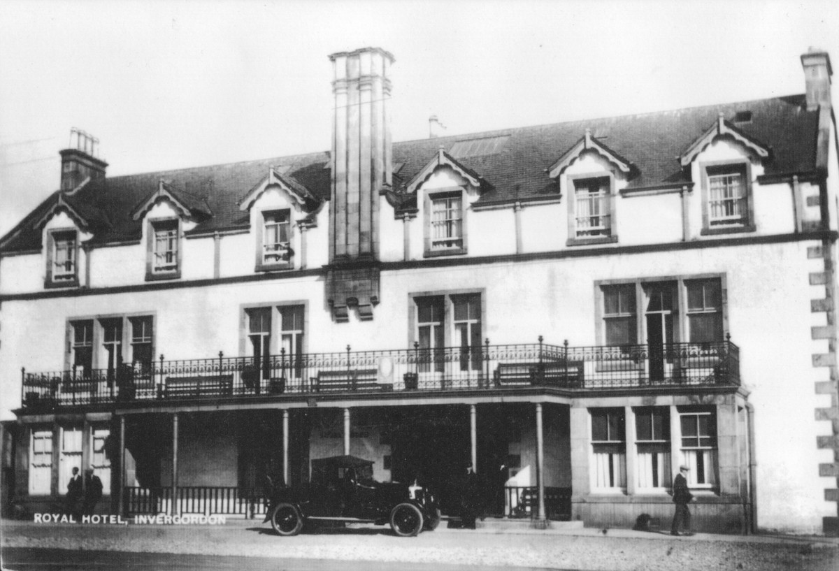 The Royal Hotel - black and white photo