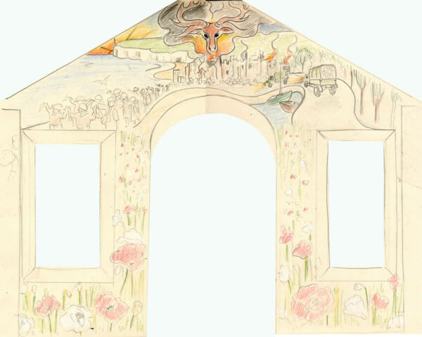 Tracey Shough's sketch of the design for station archway